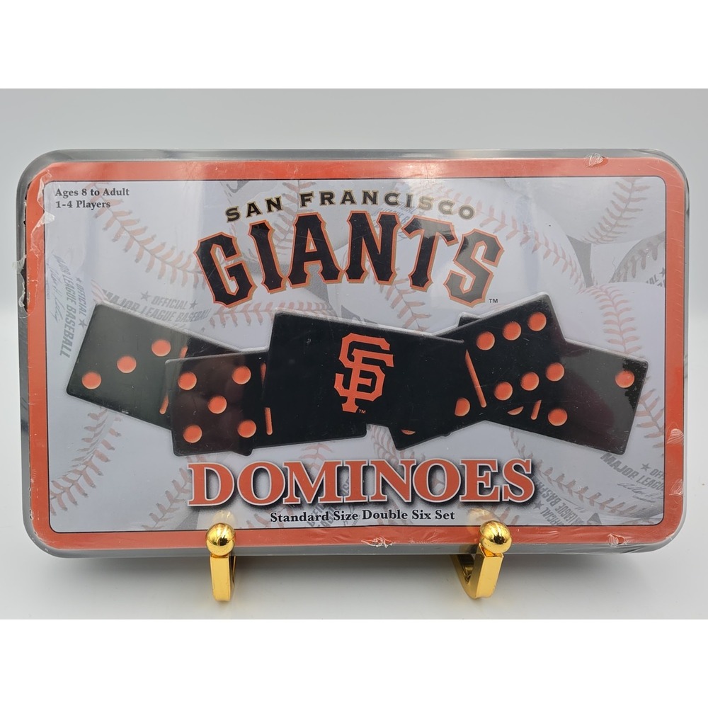 MLB San Francisco Giants Domino Set in Metal Gift Tin USAopoly Baseball Game